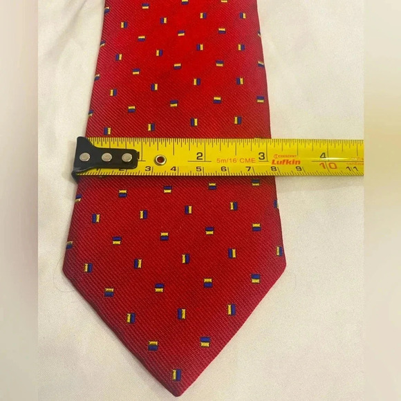 2pcs mens red Silk Neckties Harrods and Avery Row Christmas  tie Holiday outfit - Picture 4 of 7